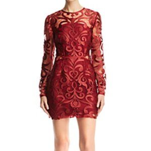 Finders Keepers Alchemy Embroidered Dress in  Burgundy Size M
